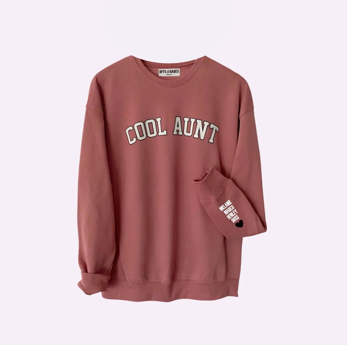 LOVE ON THE CUFF ♡ antique cool aunt sweatshirt with personalized cuff sold by BFFS & BABES product image thumbnail 5