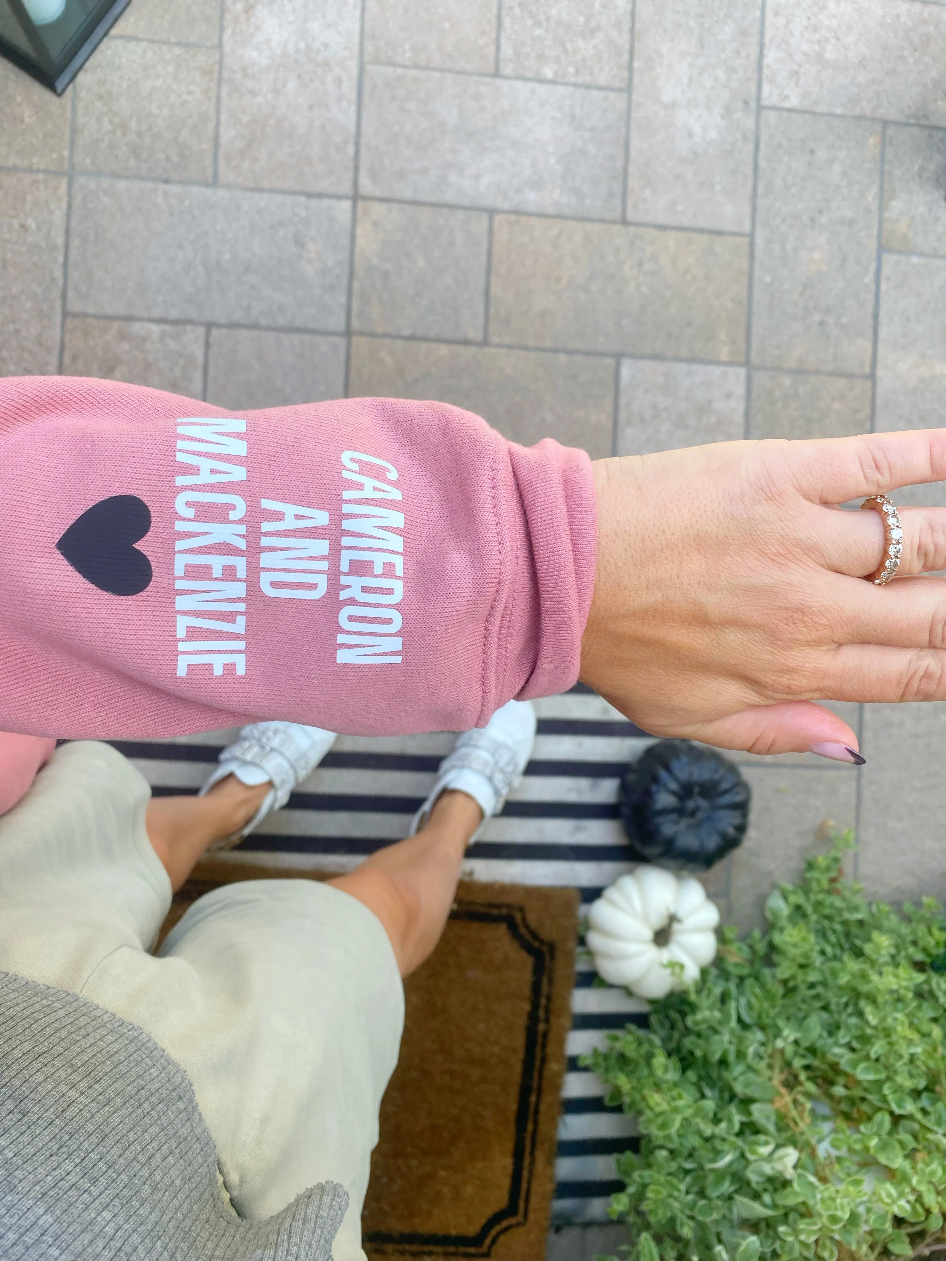 LOVE ON THE CUFF ♡ antique cool aunt sweatshirt with personalized cuff sold by BFFS & BABES product image thumbnail 2