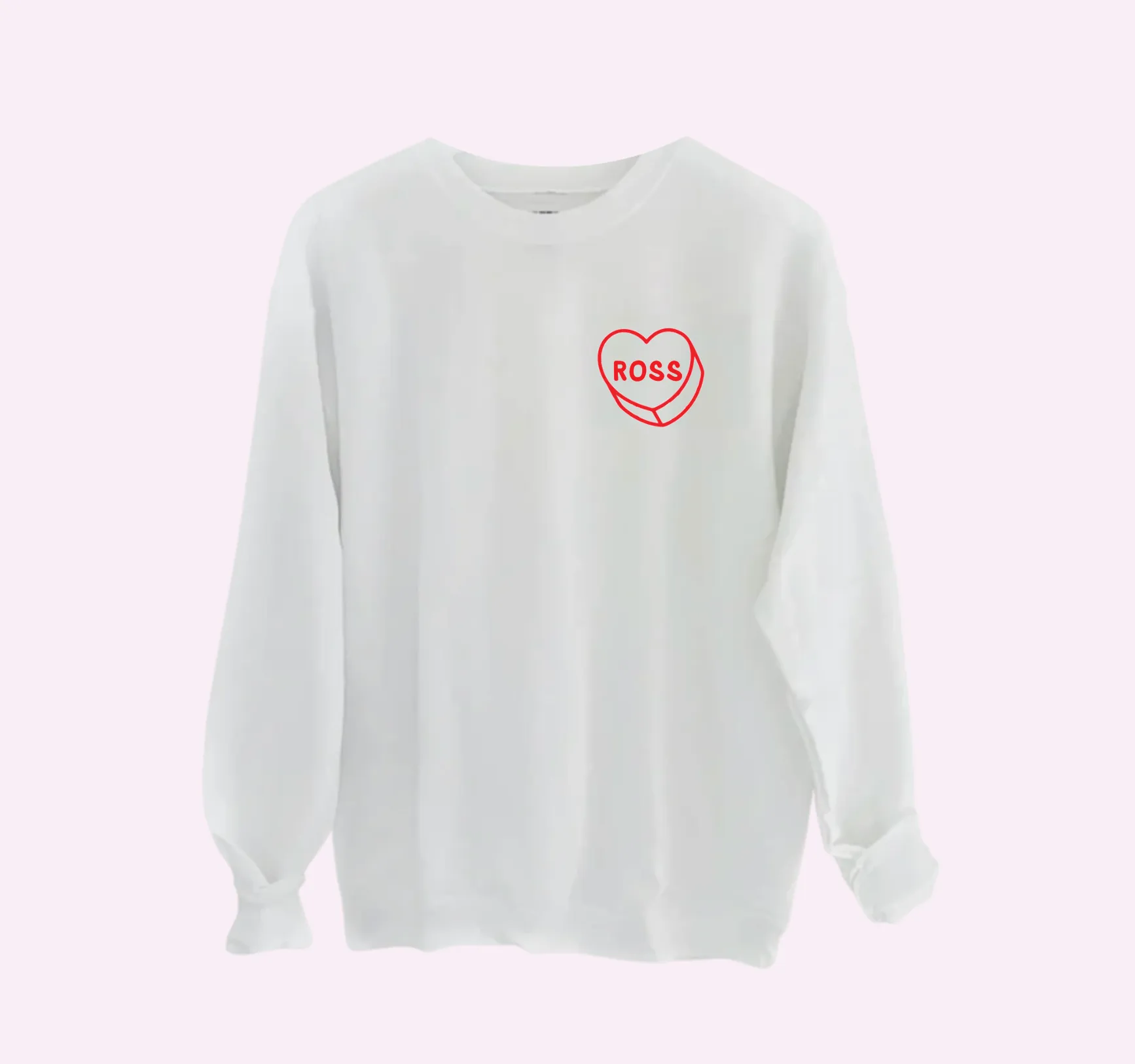 LUV LETTERS ♡ personalizable white sweatshirt sold by BFFS & BABES product image thumbnail 4