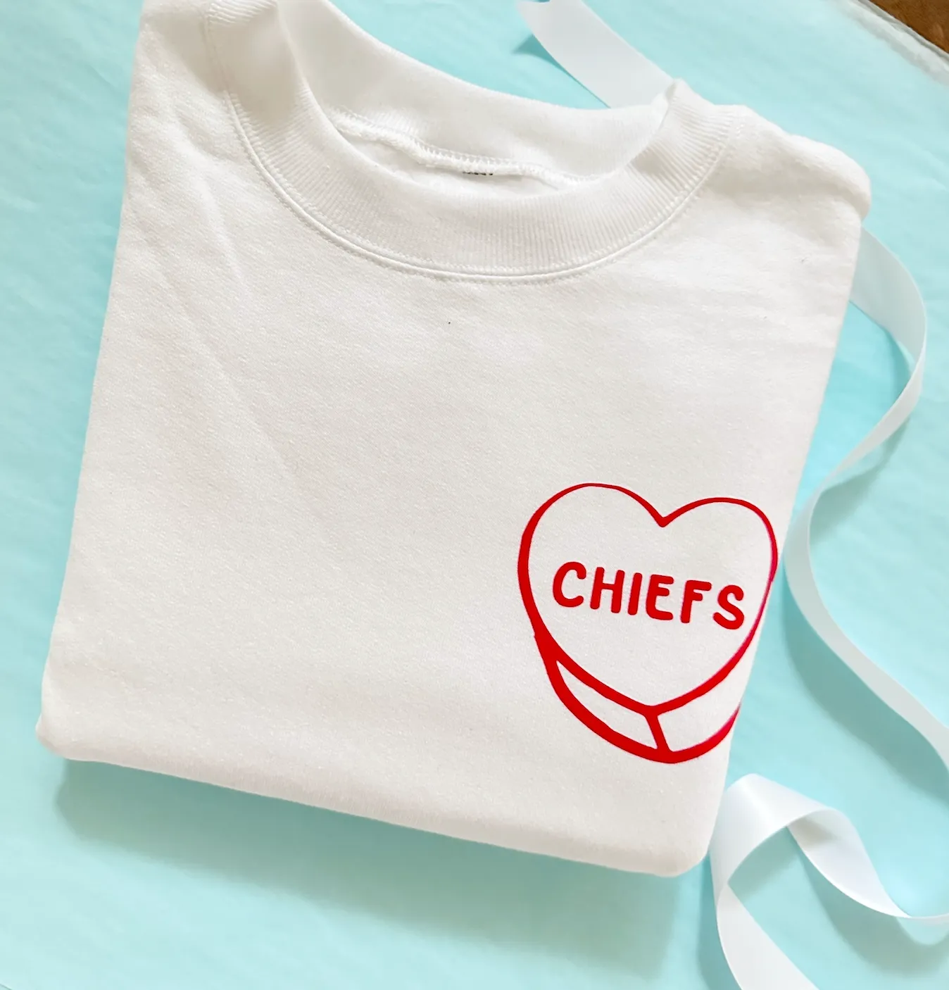 LUV LETTERS ♡ personalizable white sweatshirt sold by BFFS & BABES product image thumbnail 2