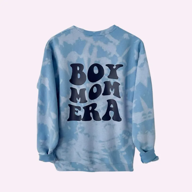 BOY MOM ERA ♡ blue tie-dye sweatshirt sold by BFFS & BABES