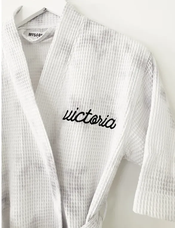 SMOKE SHOW ♡ embroidered stitch mini robe sold by BFFS & BABES product image thumbnail 2