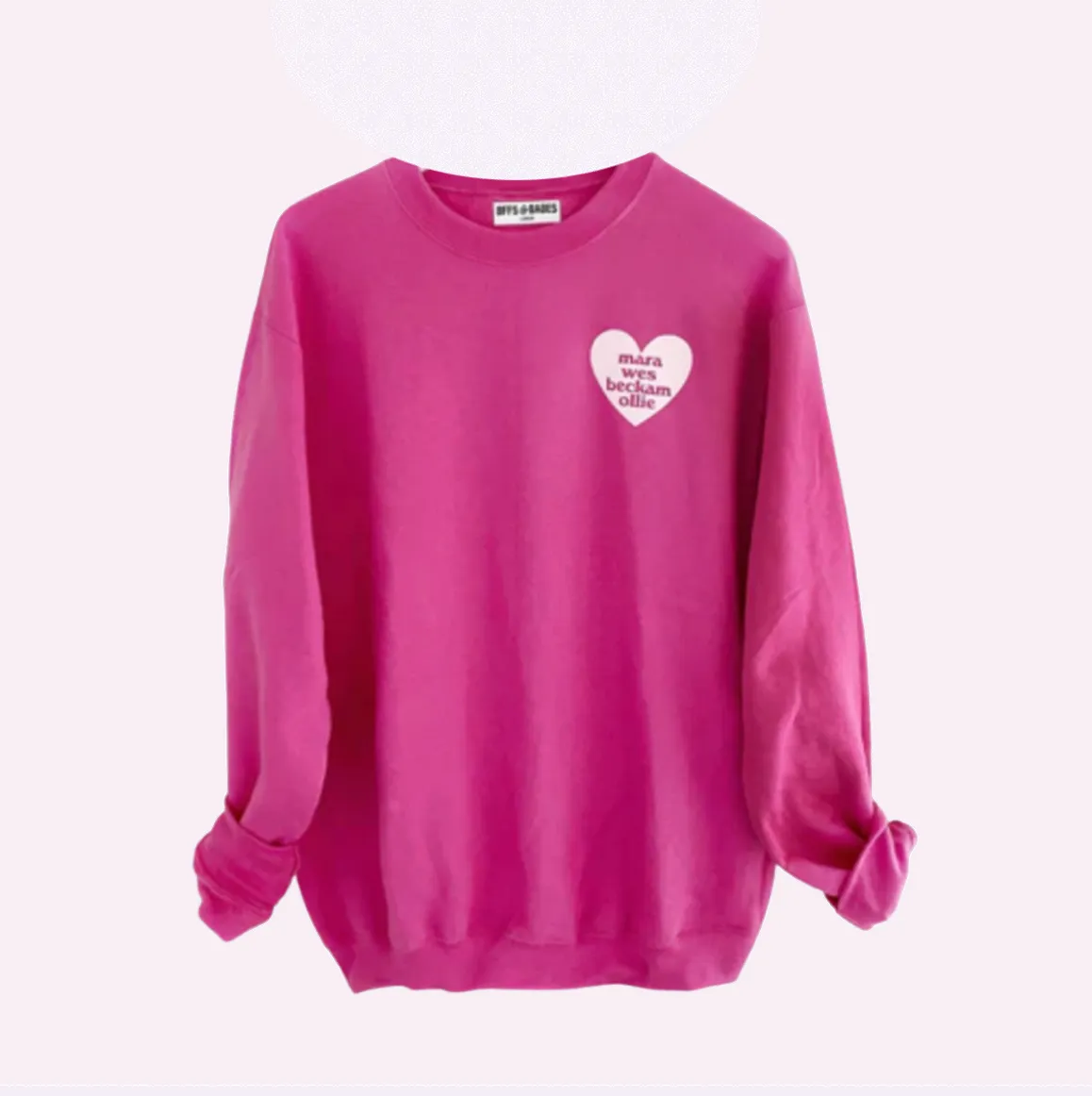HEART U MOST ♡ pink punch adult sweatshirt sold by BFFS & BABES