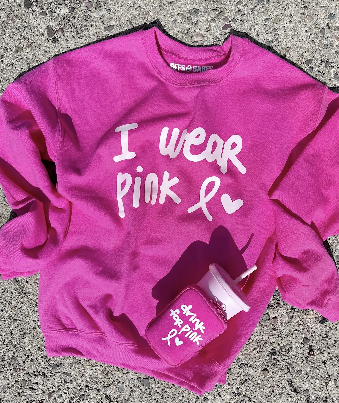 GRAFFITI PINK ♡ printed sweatshirt sold by BFFS & BABES product image thumbnail 3