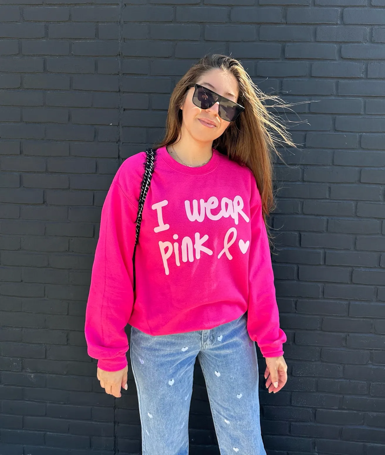 GRAFFITI PINK ♡ printed sweatshirt sold by BFFS & BABES product image thumbnail 2