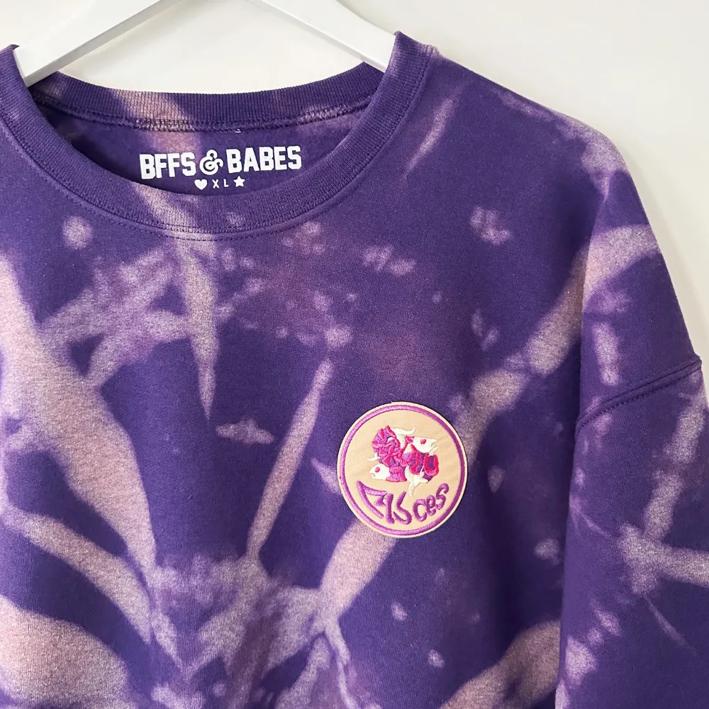ZODIAC PATCH ♡ purple tie-dye patch sweatshirt sold by BFFS & BABES product image thumbnail 3