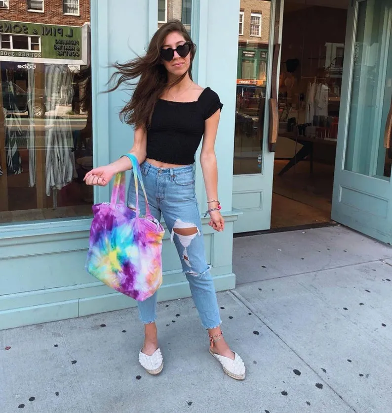 GIRLS TRIP ♡ multie rainbow tote sold by BFFS & BABES product image thumbnail 3