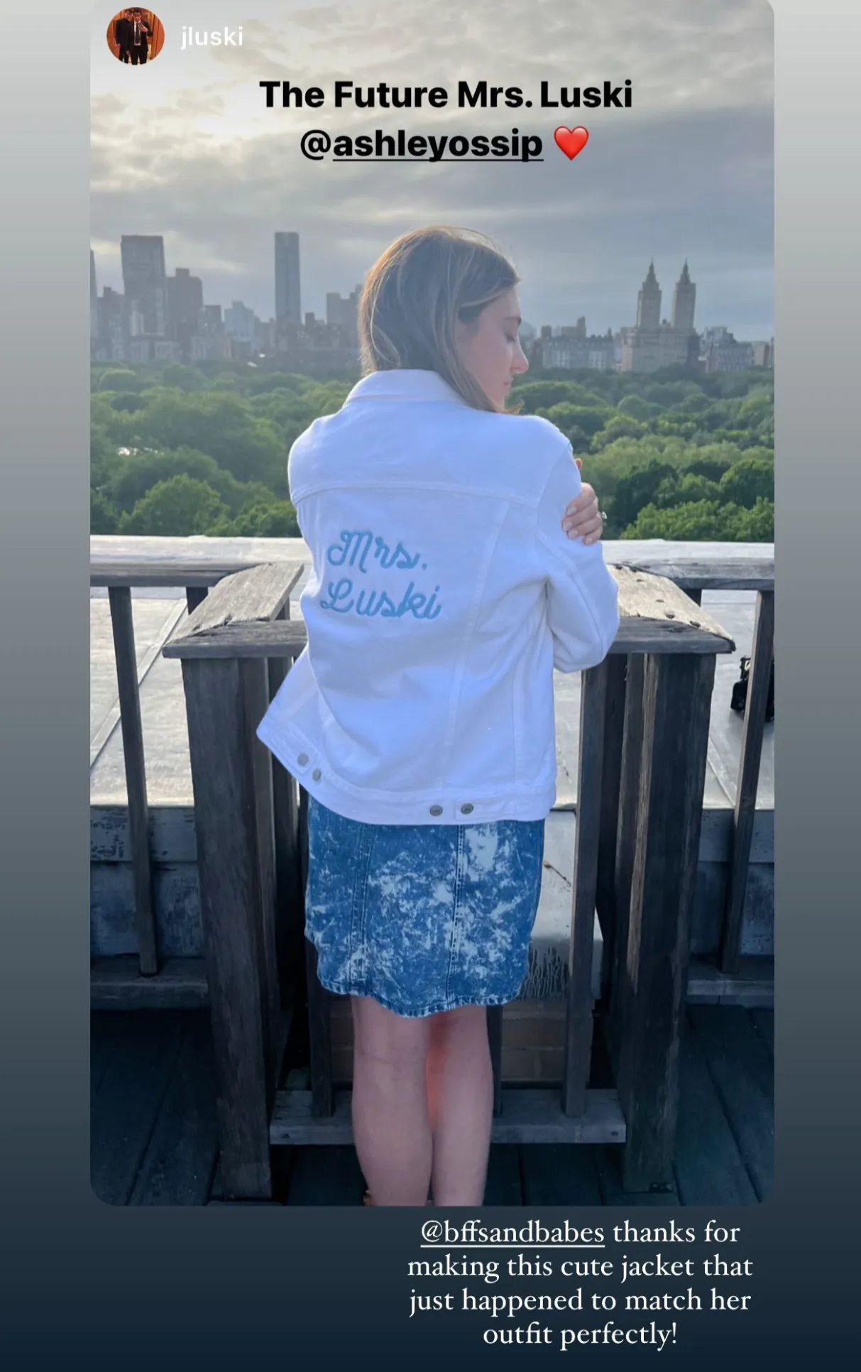 BRIDE STITCH JACKET ♡ white denim jacket with custom embroidery sold by BFFS & BABES product image thumbnail 4
