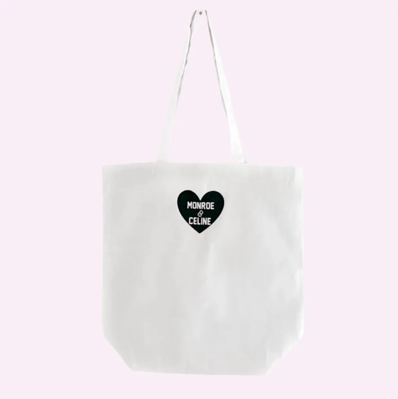 HEART U MOST ♡ personalizable white tote sold by BFFS & BABES