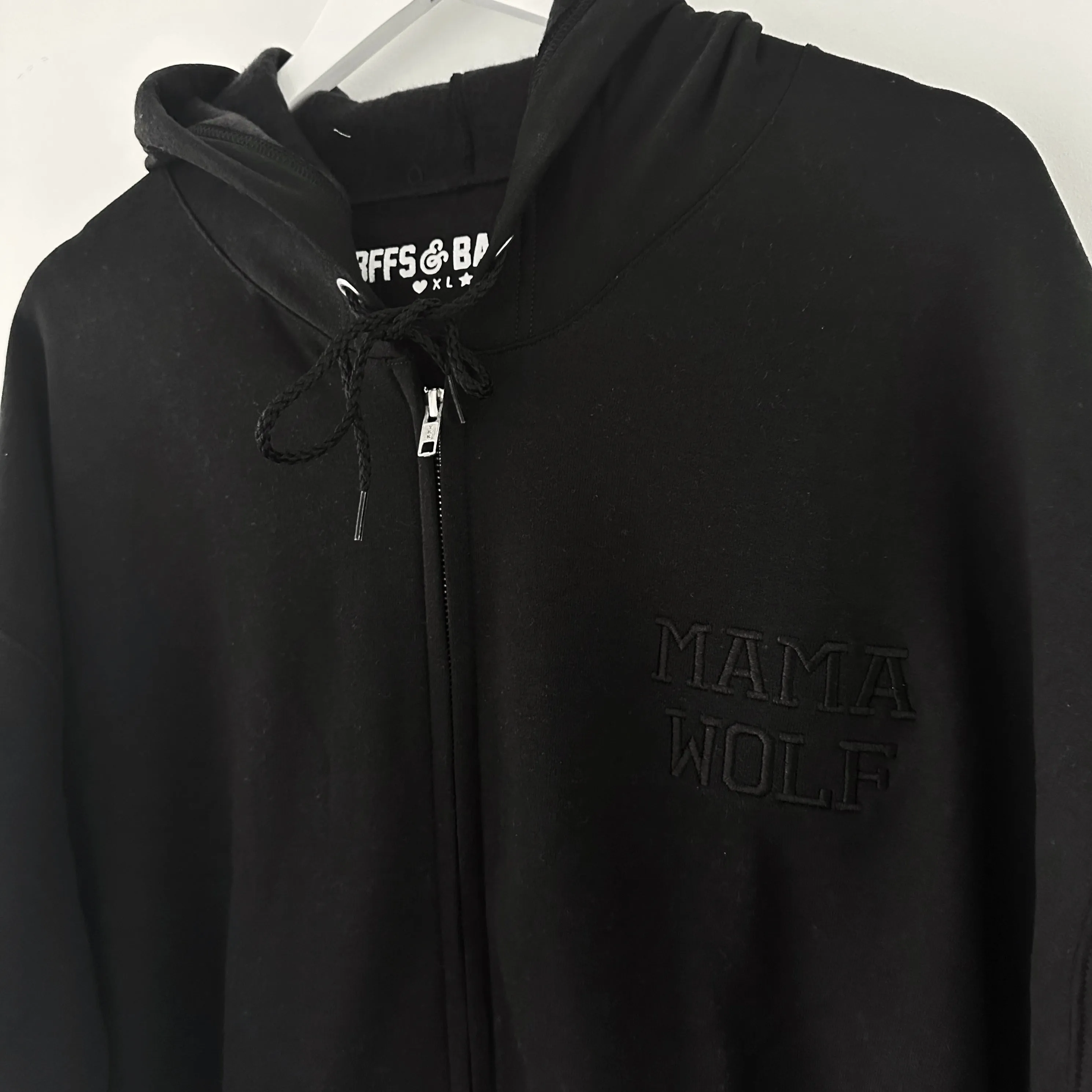 BLACK ON BLACK STITCH ♡ customizable stitch zip up hoodie sold by BFFS & BABES product image thumbnail 2