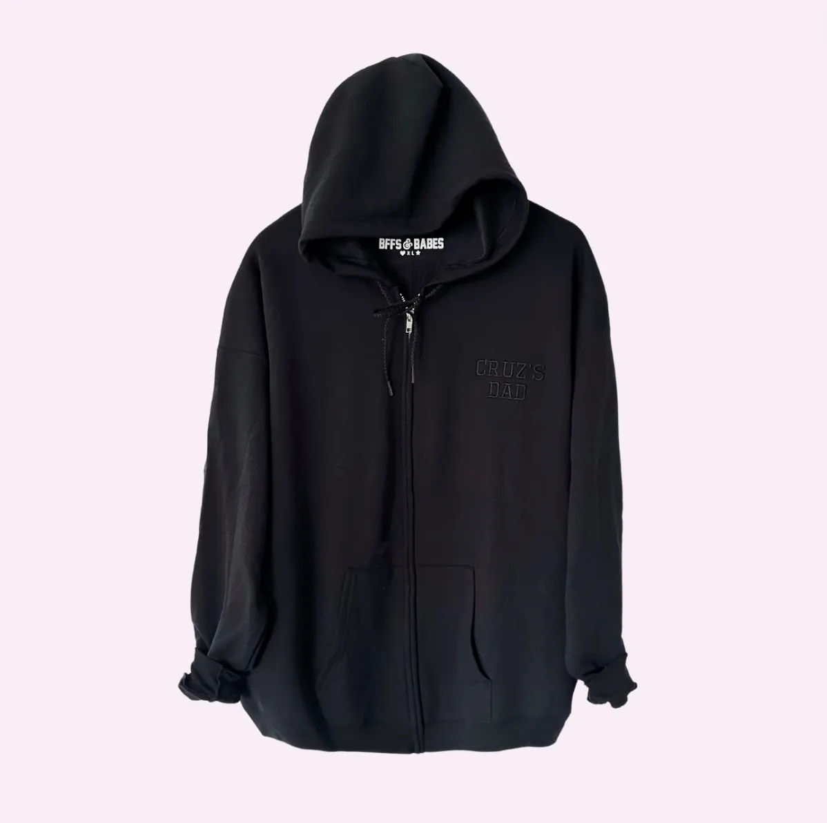 BLACK ON BLACK STITCH ♡ customizable stitch zip up hoodie sold by BFFS & BABES
