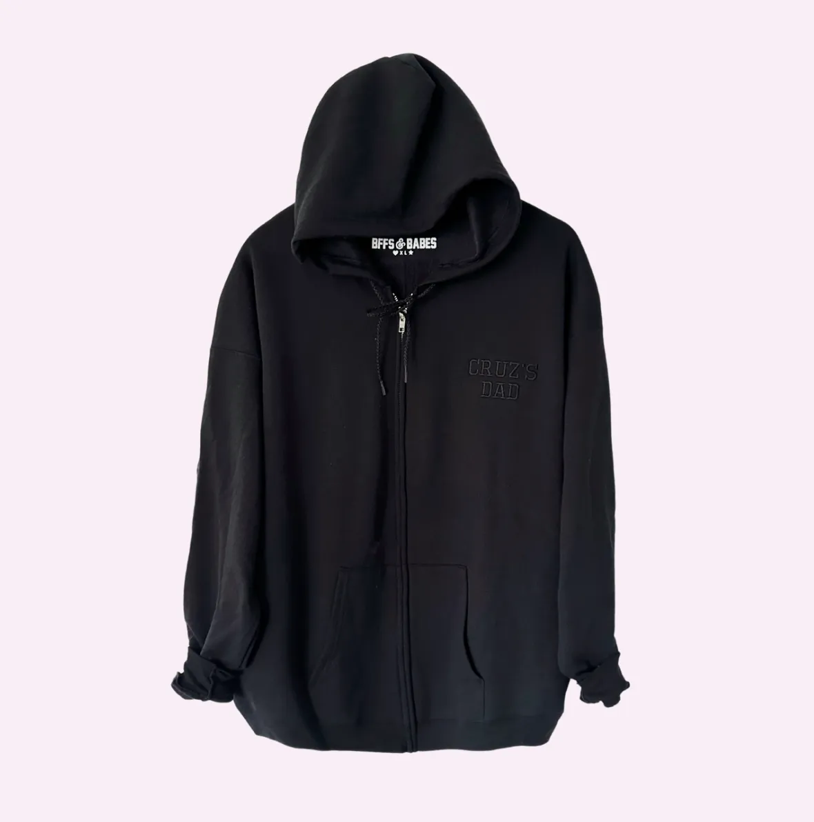 BLACK ON BLACK STITCH ♡ customizable stitch zip up hoodie sold by BFFS & BABES product image thumbnail 4