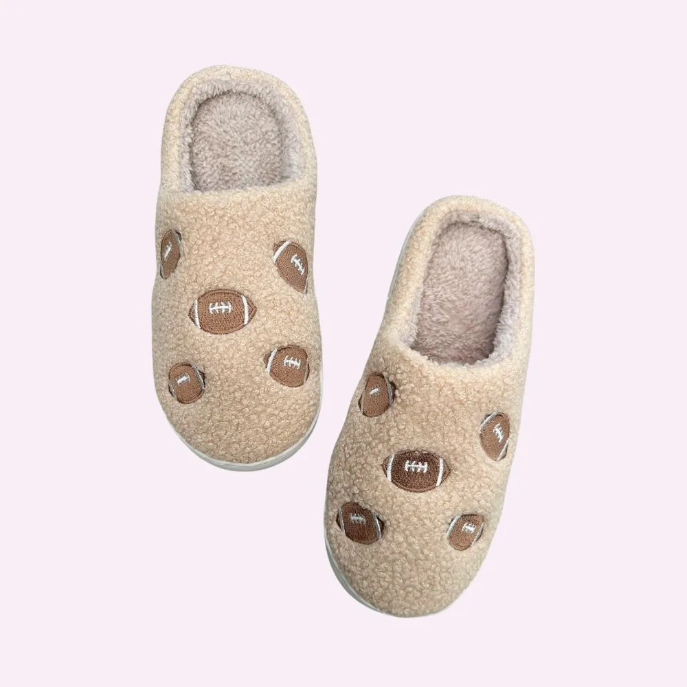 FOOTBALL SLIPPERS ♡ cozy slippers sold by BFFS & BABES product image thumbnail 2
