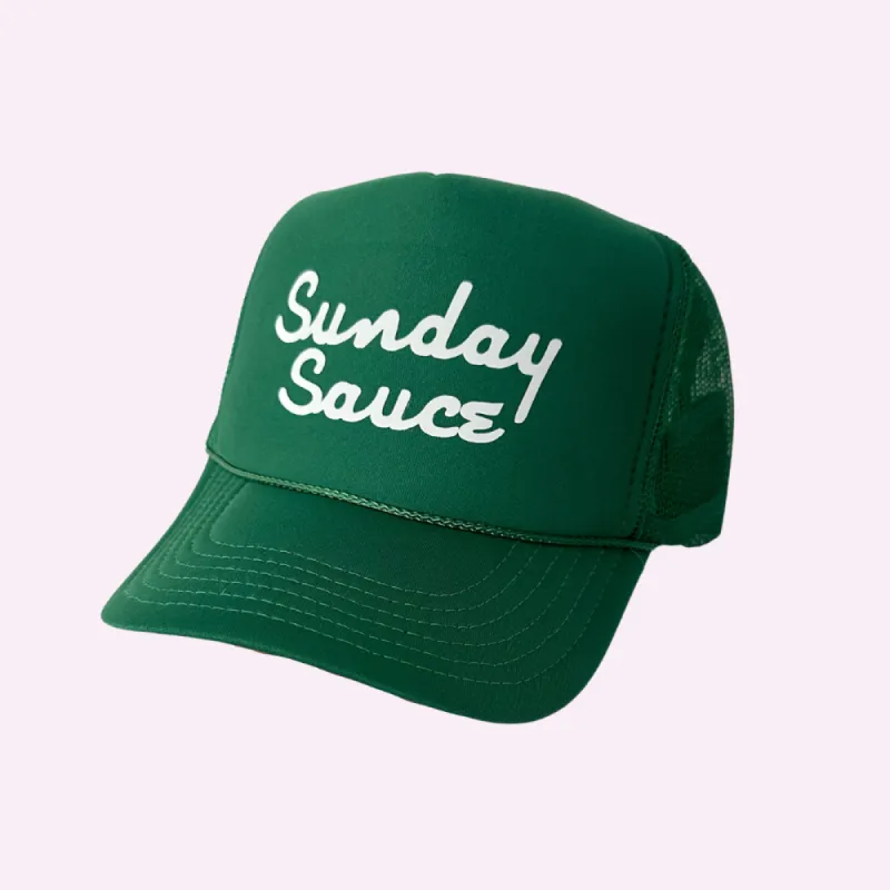 SUNDAY SAUCE ♡ printed trucker hat sold by BFFS & BABES