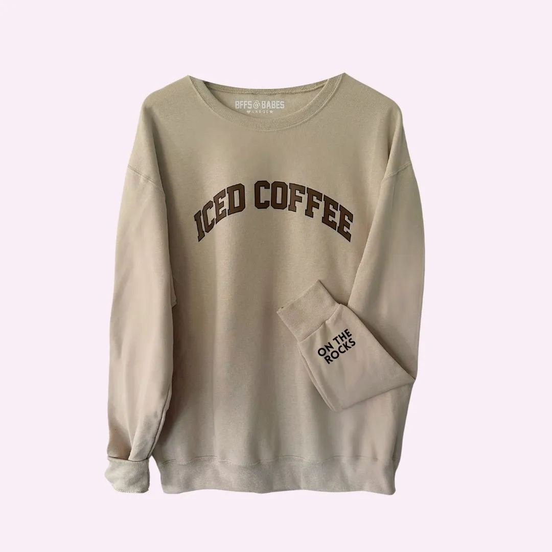 ICED COFFEE ♡ sweatshirt with customizable cuff sold by BFFS & BABES