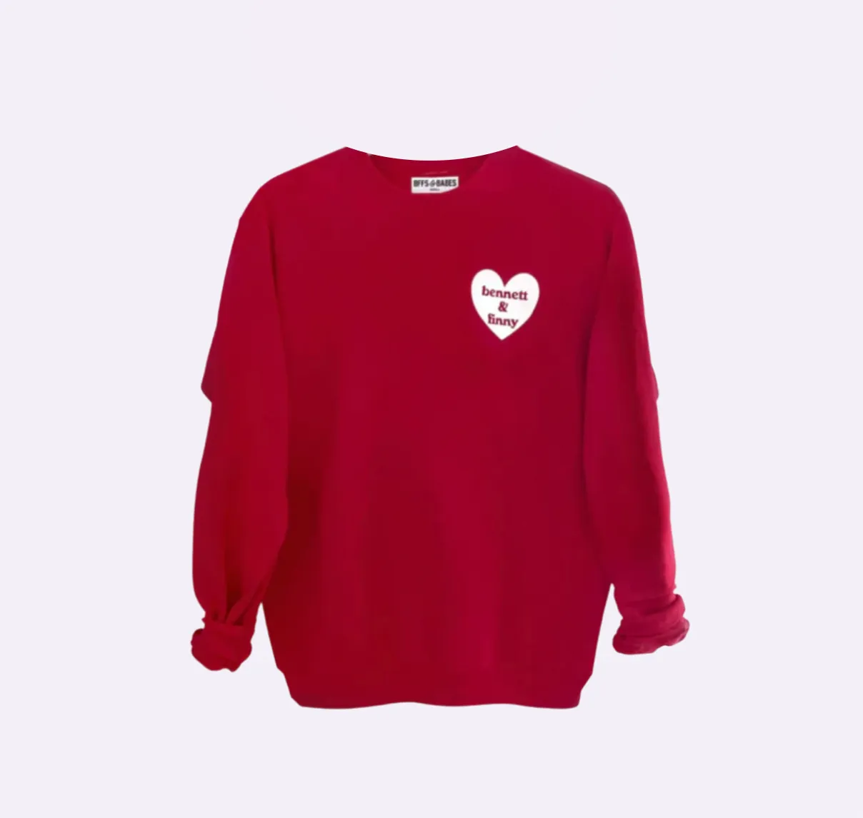 HEART U MOST ♡ red personalizable heart sweatshirt sold by BFFS & BABES product image thumbnail 2