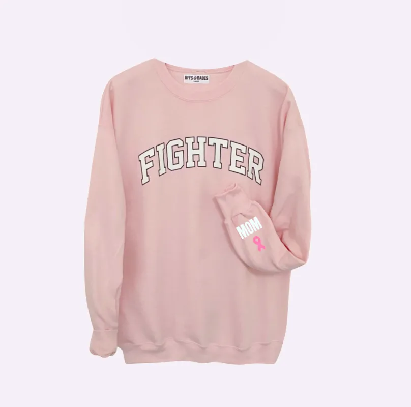 FIGHTER ♡ personalizable ribbon on the cuff sweatshirt sold by BFFS & BABES