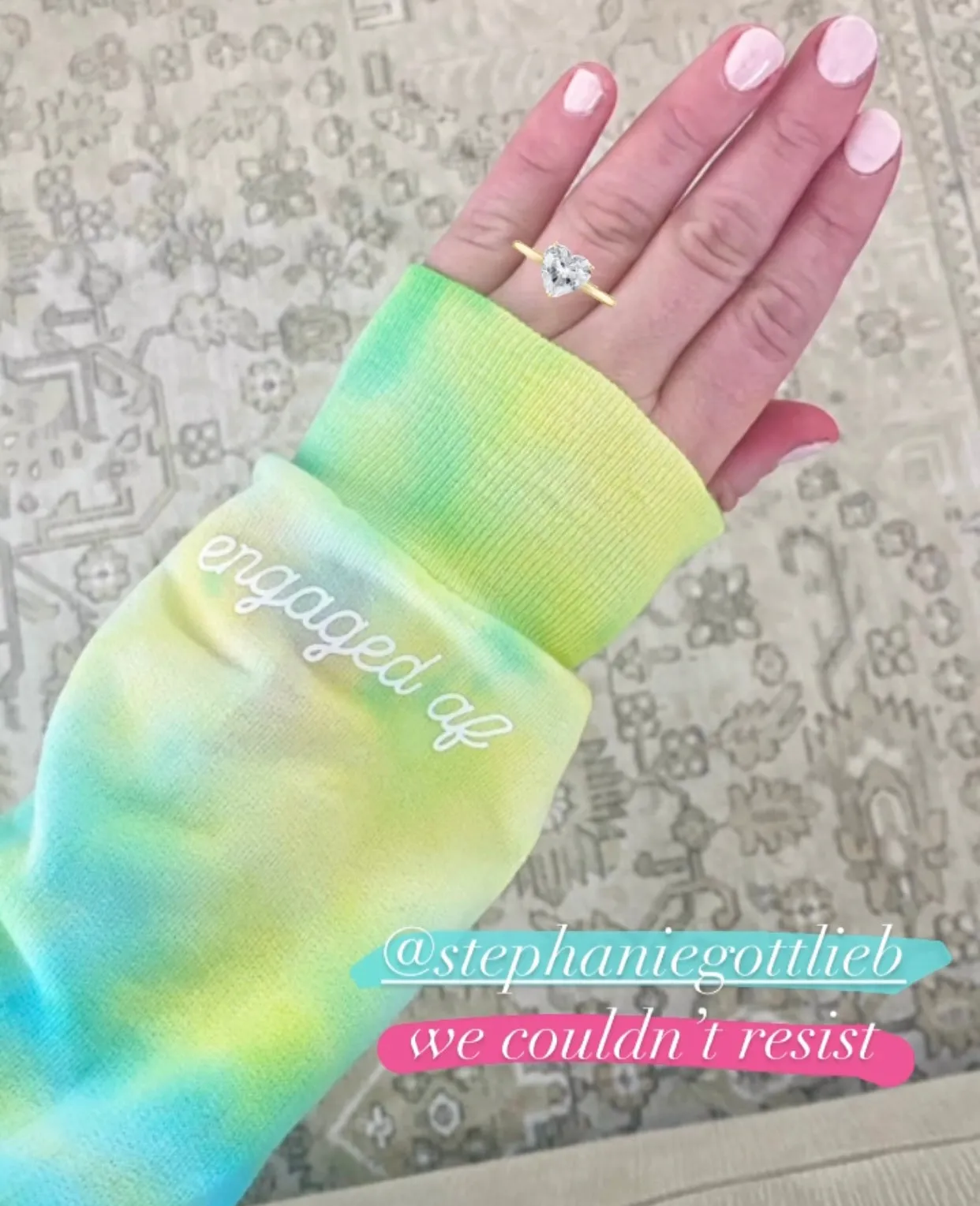 CANDYE CRUSH ENGAGED AF ♡ custom cuff sweatshirt sold by BFFS & BABES product image thumbnail 3