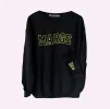 MARGS ♡ black printed sweatshirt ♡ select your cuff sold by BFFS & BABES