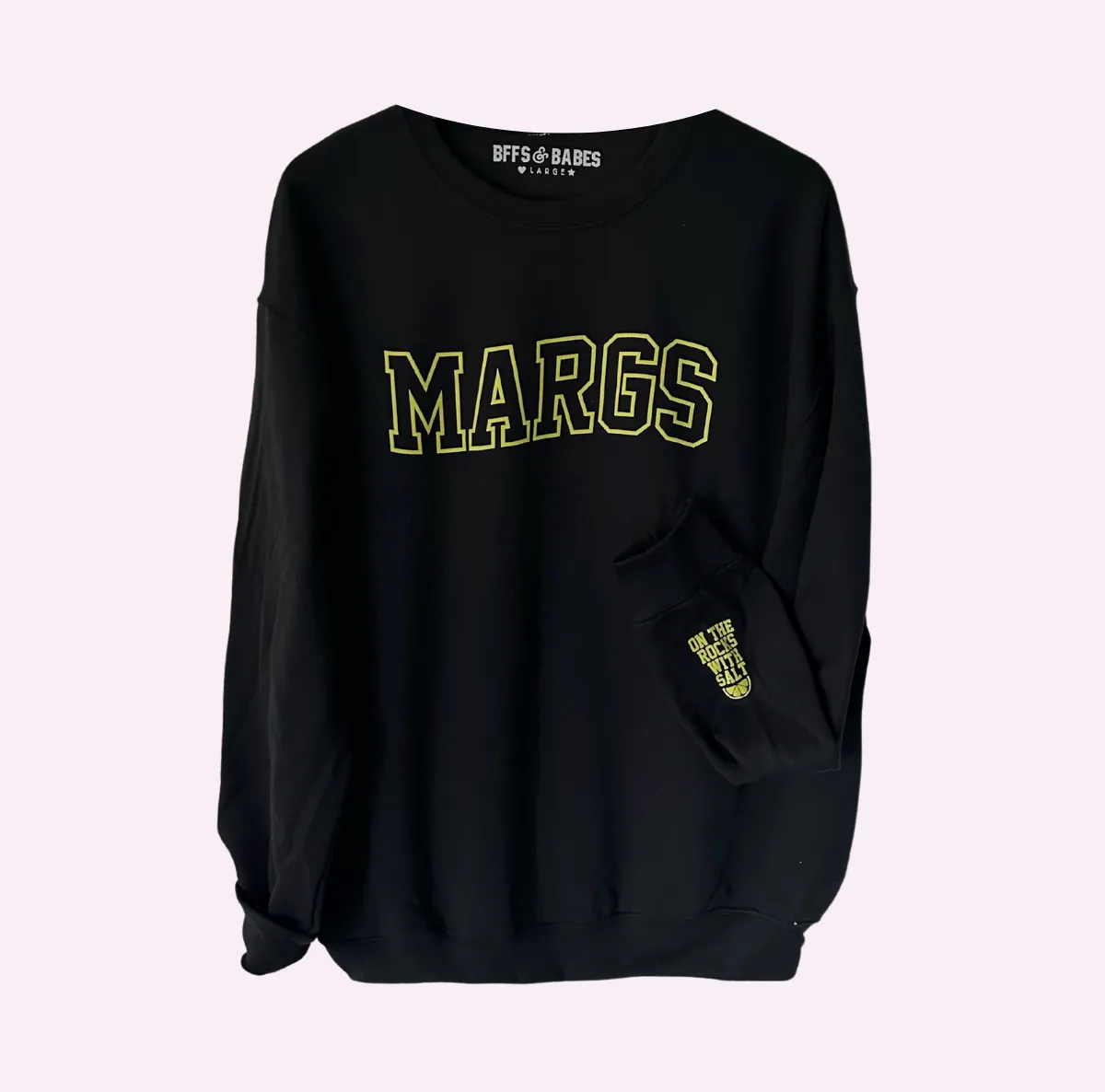 MARGS ♡ black printed sweatshirt ♡ select your cuff sold by BFFS & BABES product image thumbnail 3