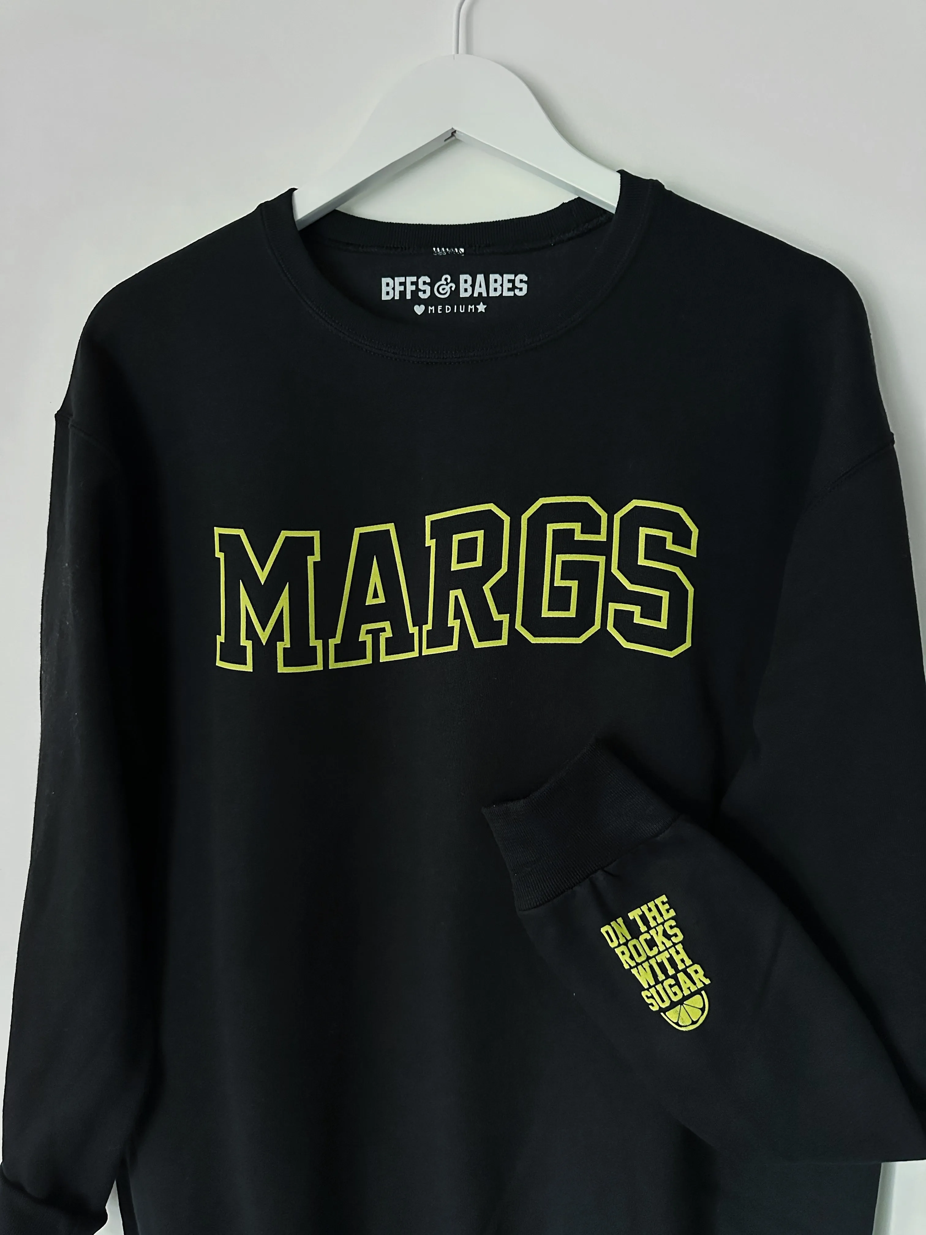 MARGS ♡ black printed sweatshirt ♡ select your cuff sold by BFFS & BABES product image thumbnail 4
