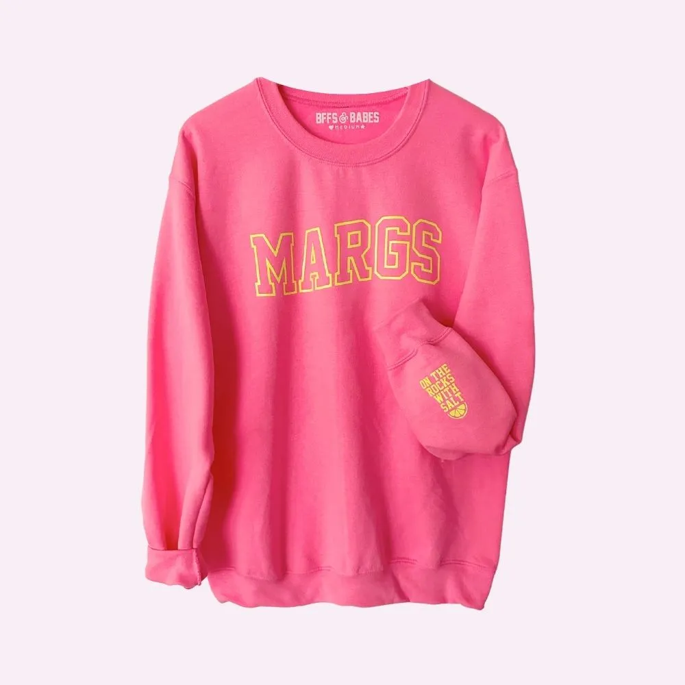 MARGS ♡ pink printed sweatshirt ♡ select your cuff sold by BFFS & BABES