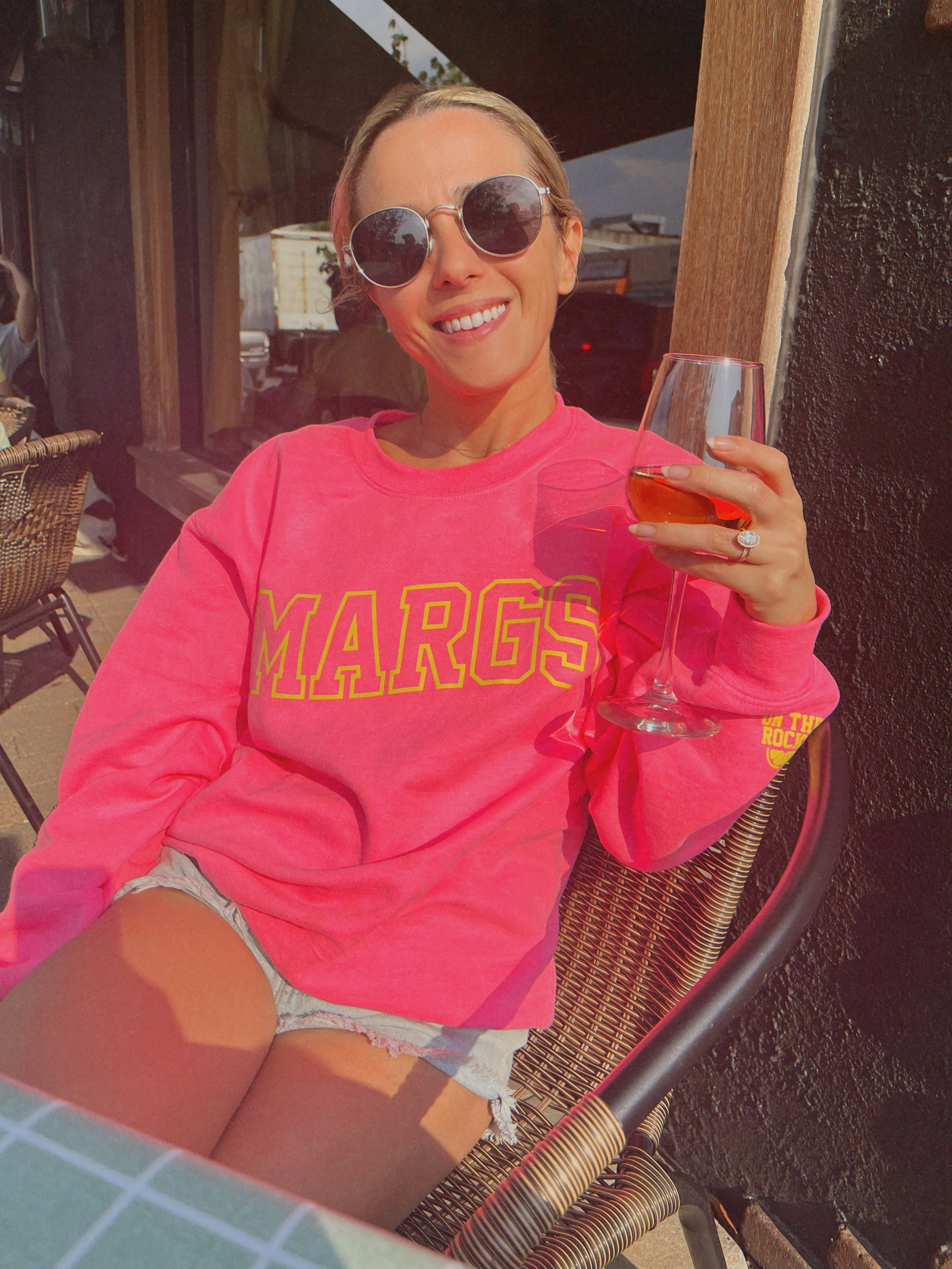 MARGS ♡ pink printed sweatshirt ♡ select your cuff sold by BFFS & BABES product image thumbnail 2