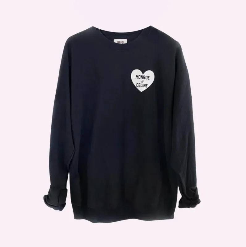 HEART U MOST ♡ black adult sweatshirt sold by BFFS & BABES