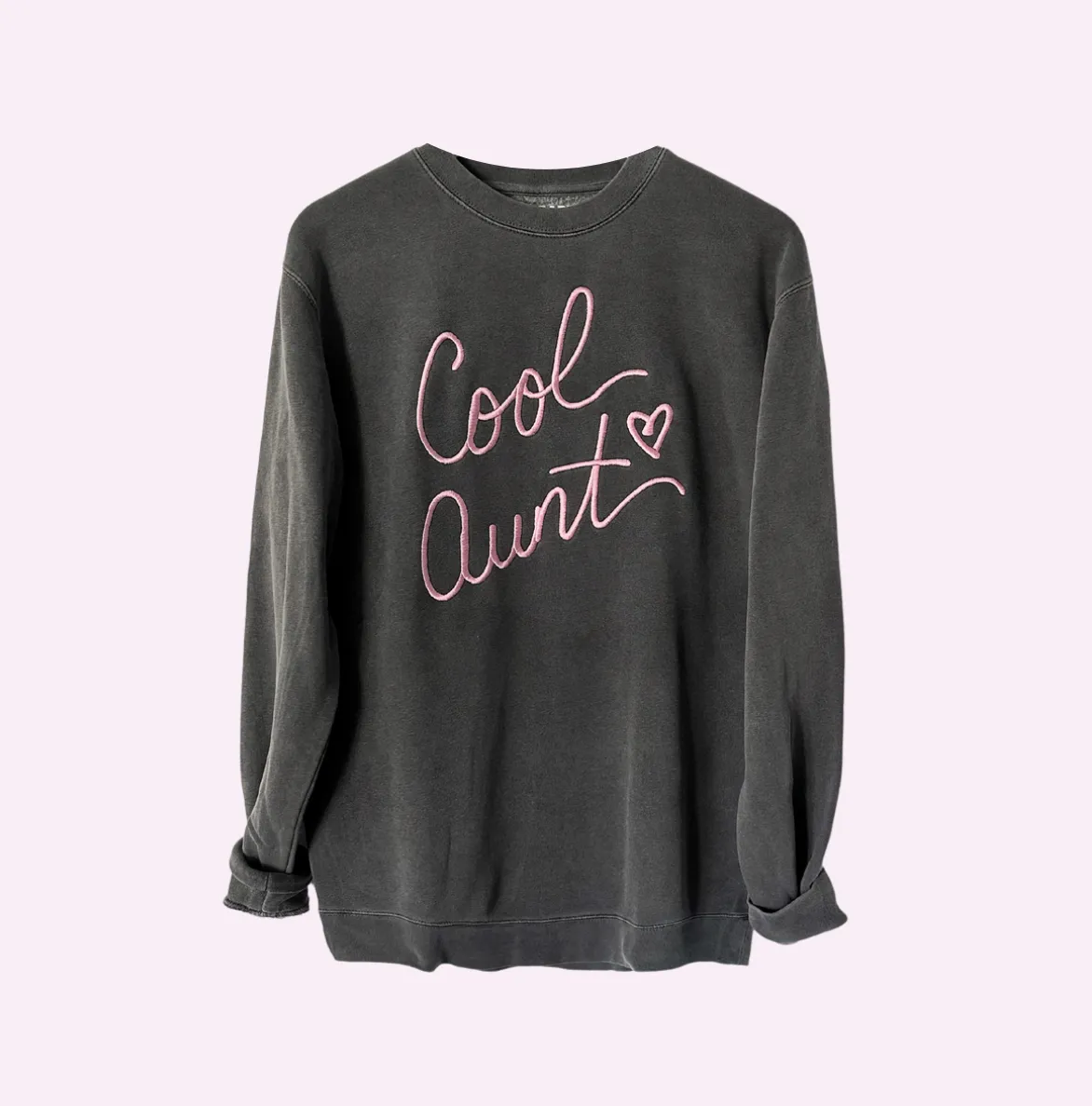 ULTRA COOL AUNT ♡ slate embroidered cool aunt sweatshirt sold by BFFS & BABES