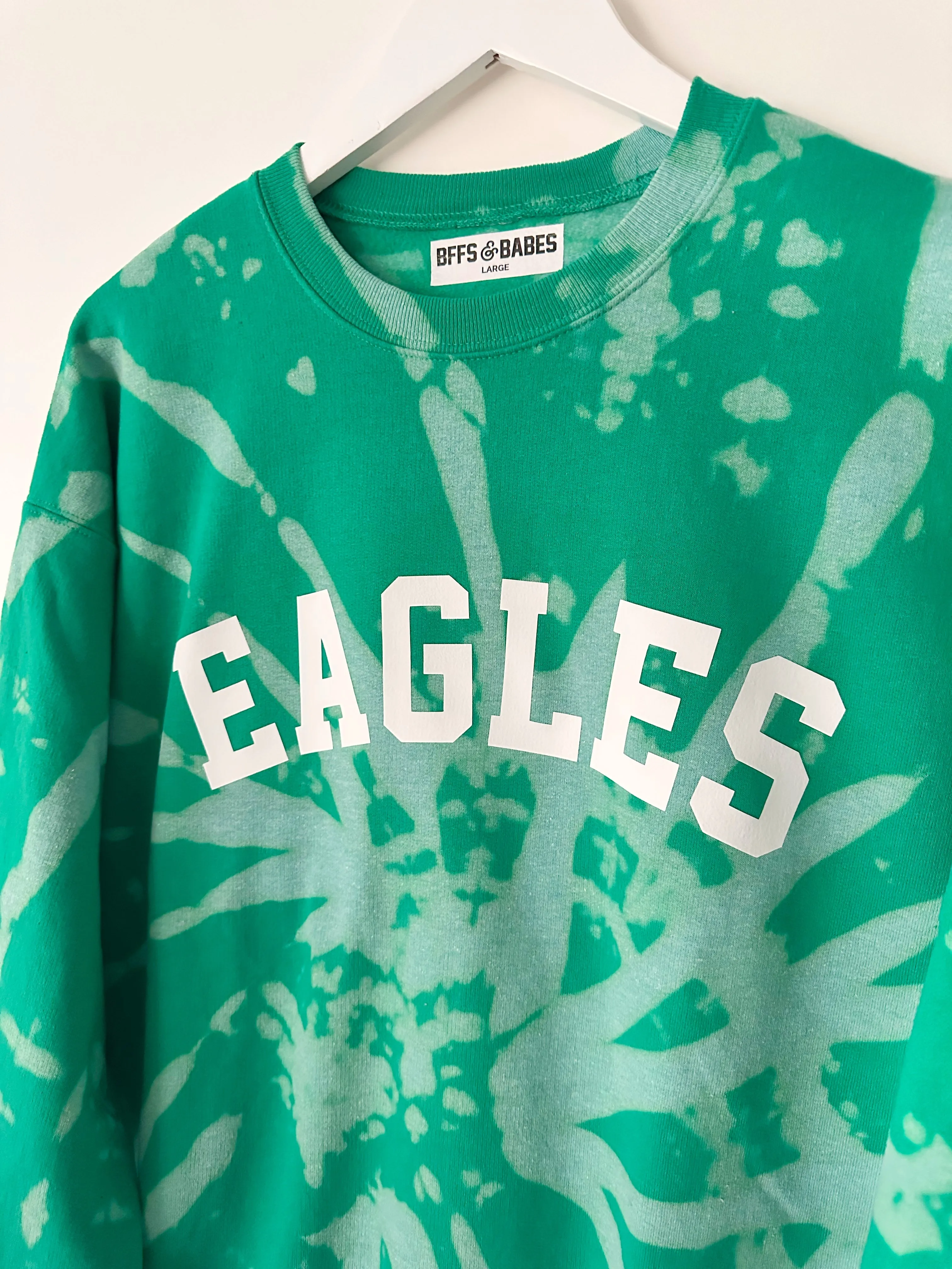 GO TEAM ♡ tie-dye sweatshirt - optional personalized cuff sold by BFFS & BABES product image thumbnail 5