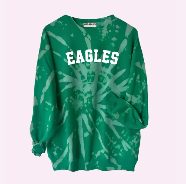 GO TEAM ♡ tie-dye sweatshirt - optional personalized cuff sold by BFFS & BABES product image thumbnail 3