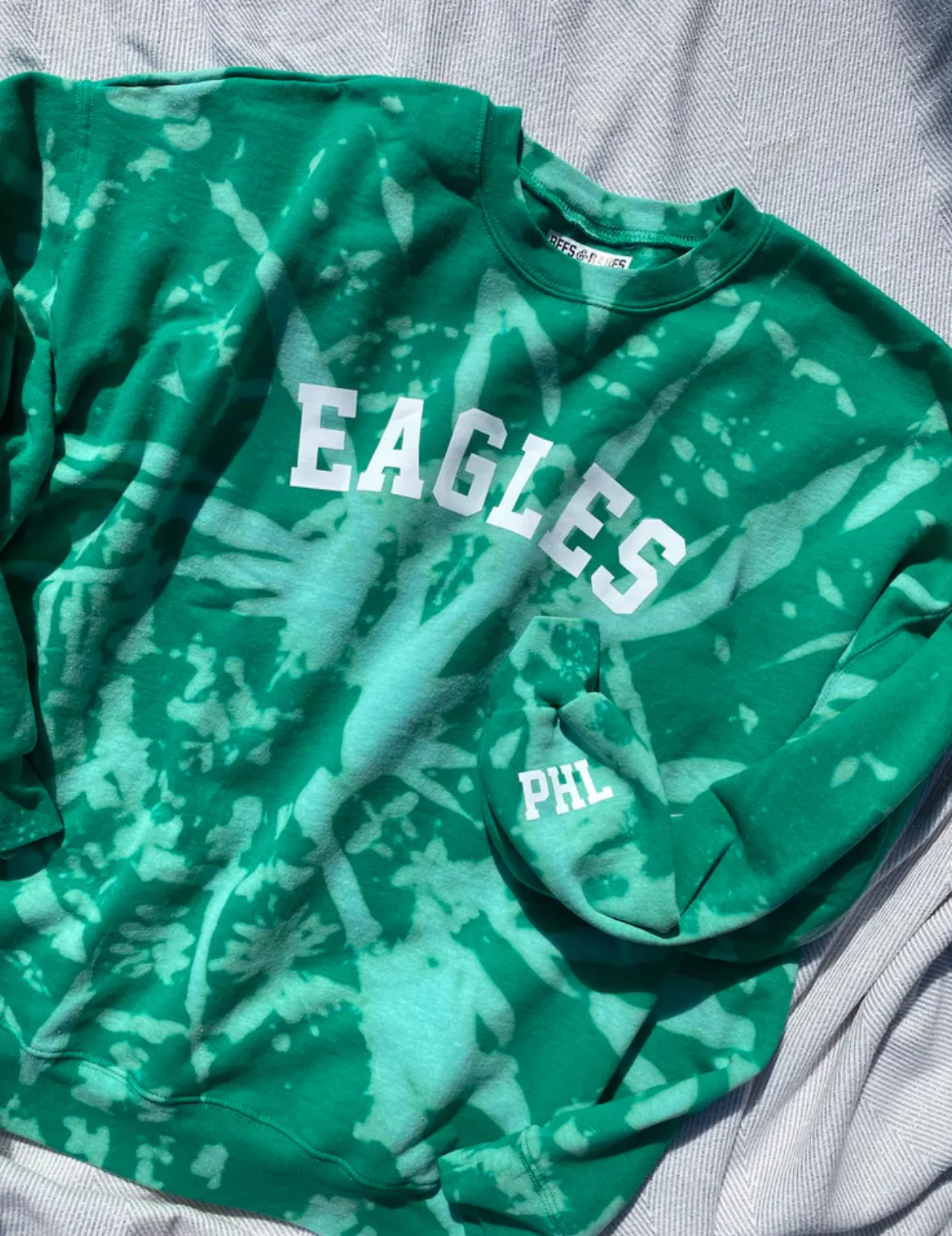 GO TEAM ♡ tie-dye sweatshirt - optional personalized cuff sold by BFFS & BABES product image thumbnail 2