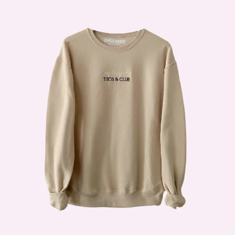 ONLY HERE STITCH ♡ beige embroidered sweatshirt sold by BFFS & BABES