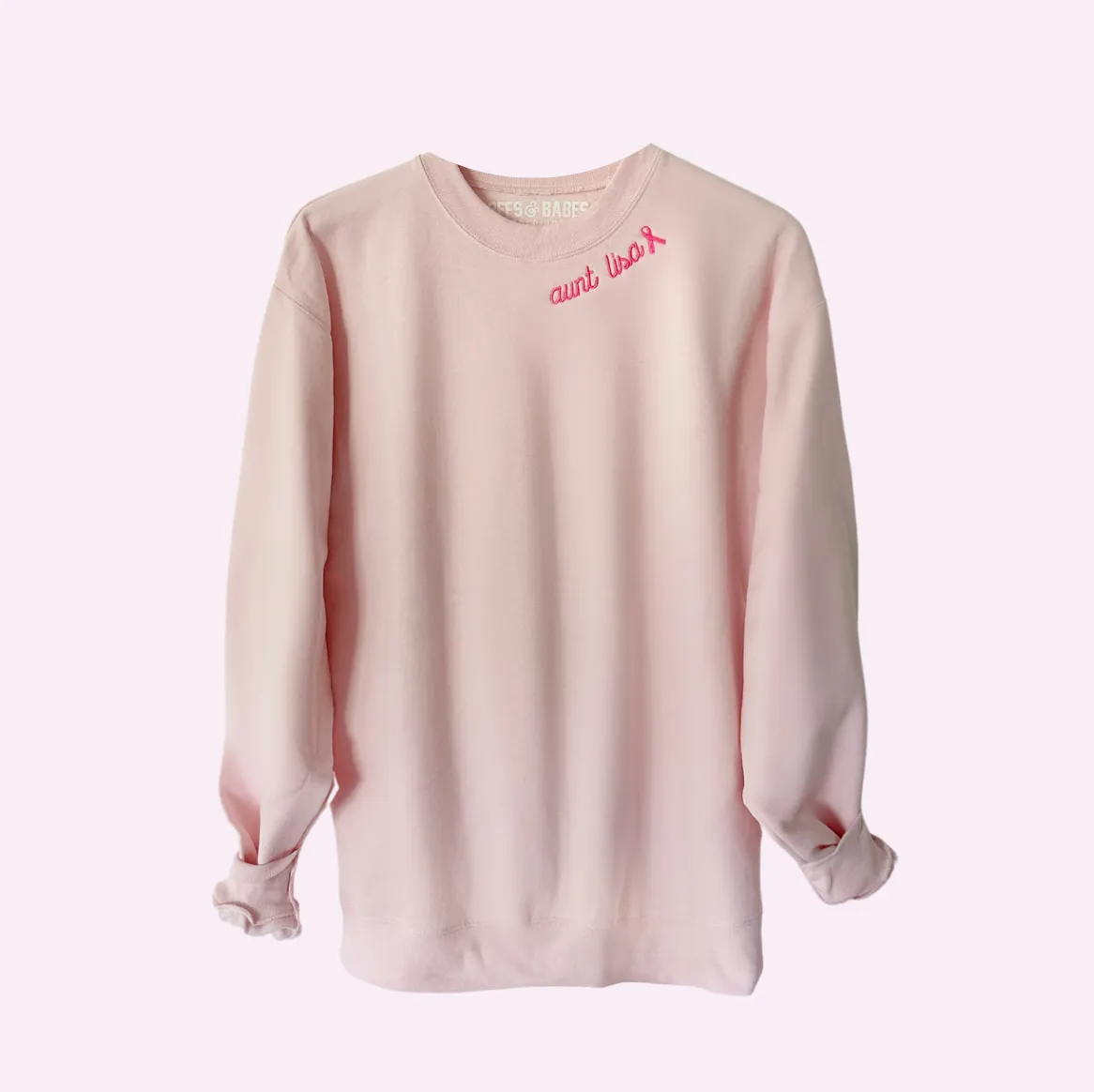 BCA CUSTOM STITCH ♡ personalizable collar ribbon sweatshirt sold by BFFS & BABES product image thumbnail 3