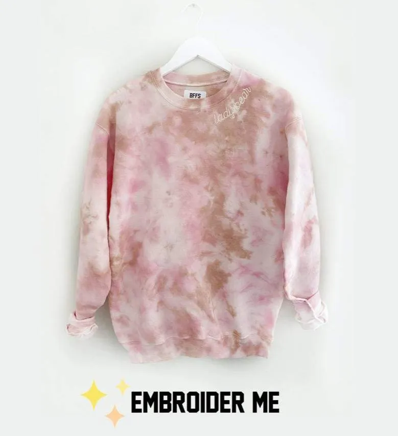 DUSTDYE ROSE STITCH ♡ adult sweatshirt sold by BFFS & BABES product image thumbnail 3