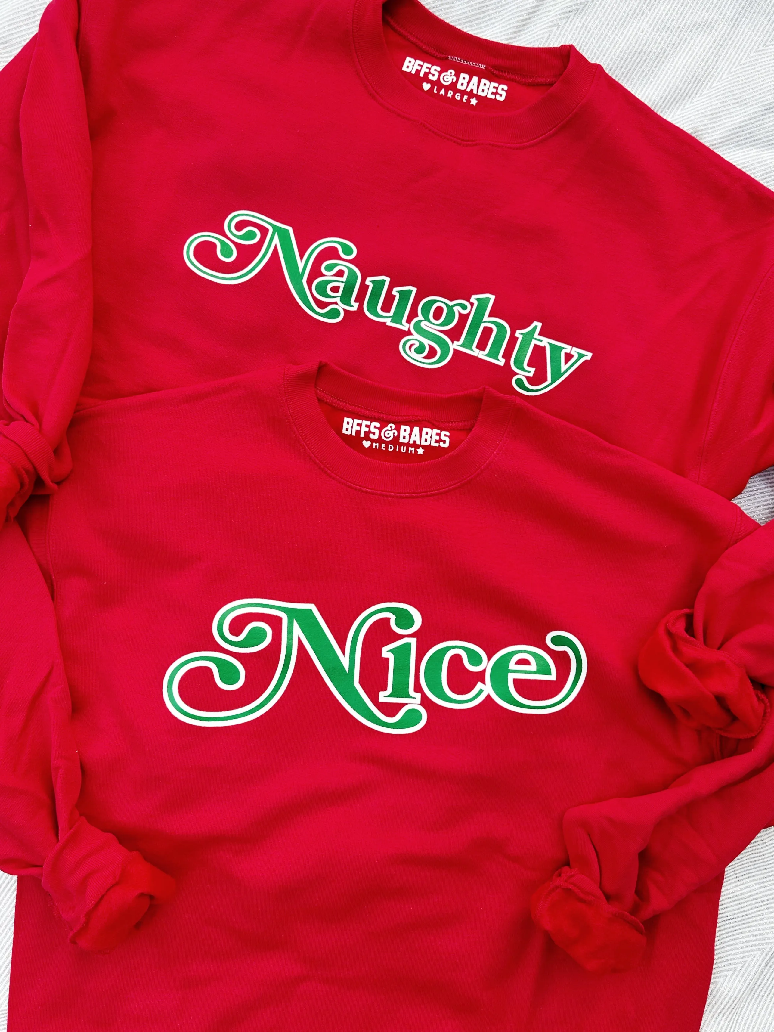 HOLIDAY NAUGHTY SWEATSHIRT ♡ adult sweatshirt with naughty print sold by BFFS & BABES product image thumbnail 2