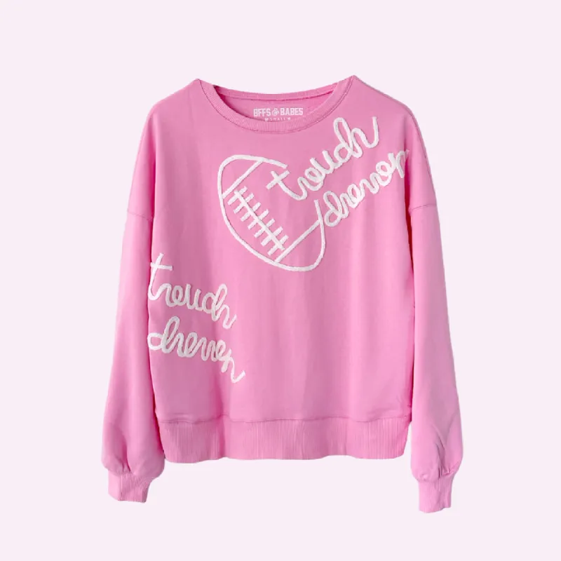 TOUCHDOWN ♡ drop shoulder sweatshirt sold by BFFS & BABES