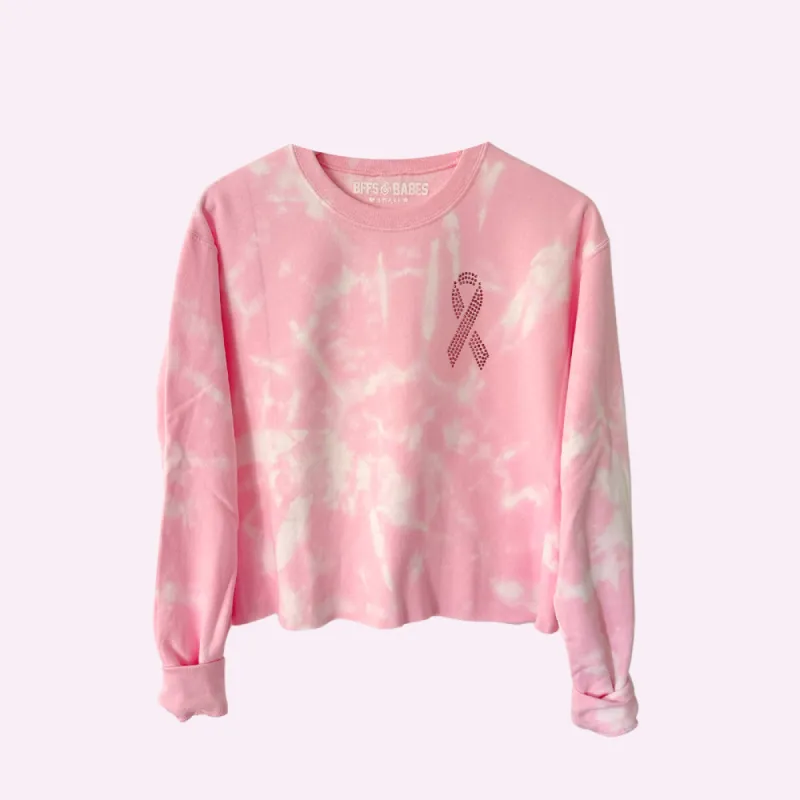 BCA SHINE ♡ adult tie-dye rhinestone sweatshirt sold by BFFS & BABES