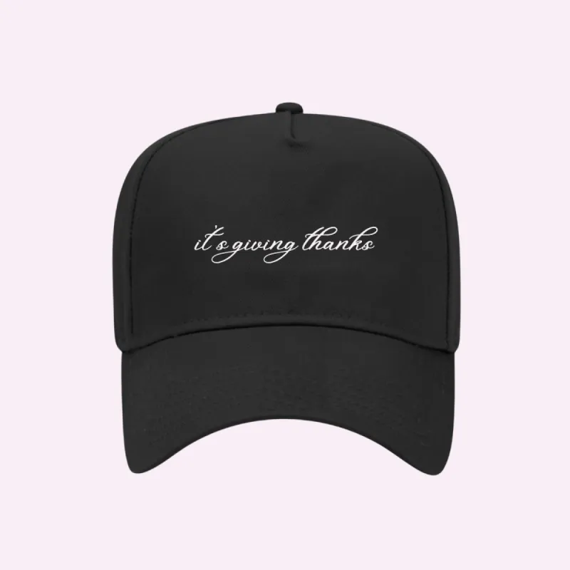 IT'S GIVING THANKS ♡ printed hat sold by BFFS & BABES