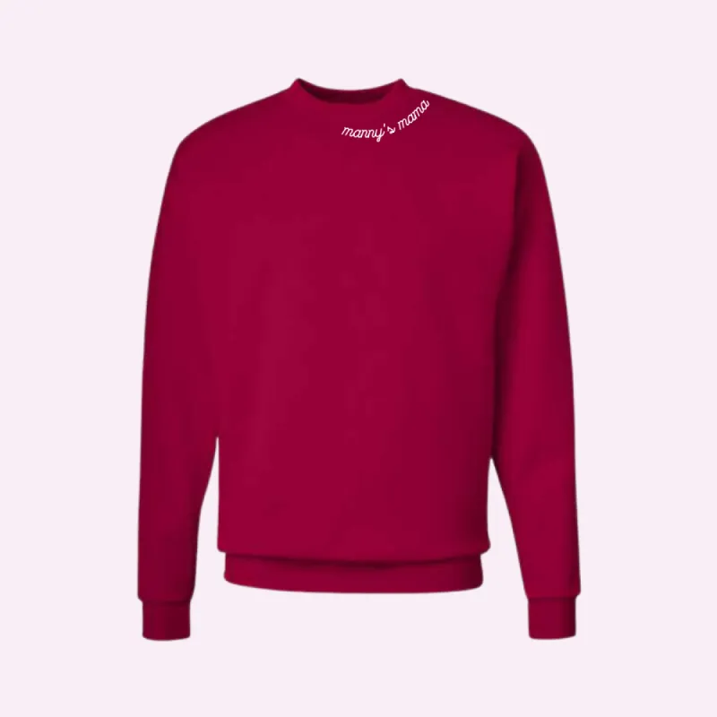 RED WITH CUSTOM STITCH ♡ adult embroidered sweatshirt sold by BFFS & BABES