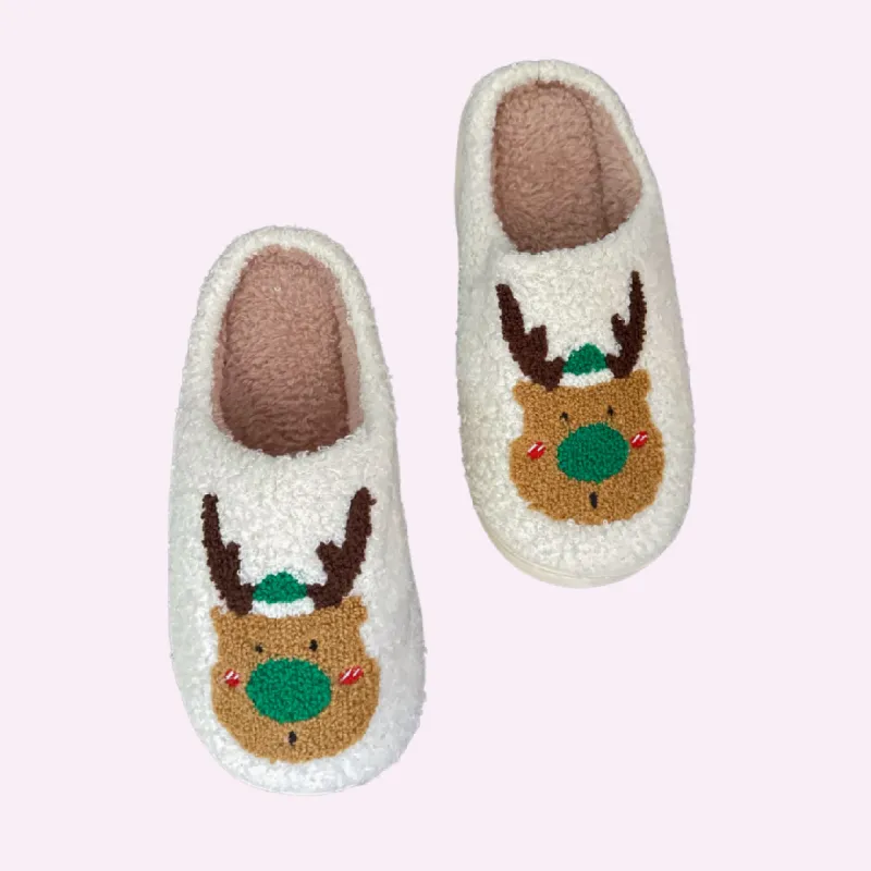 REINDEER SLIPPERS ♡ cozy slippers sold by BFFS & BABES