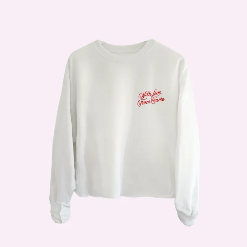 FROM SANTA ♡ adult cropped sweatshirt sold by BFFS & BABES