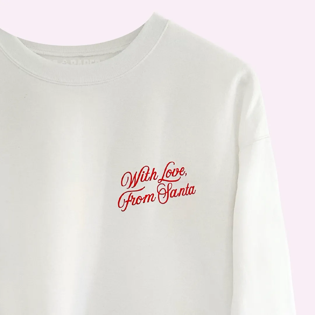 FROM SANTA ♡ adult cropped sweatshirt sold by BFFS & BABES product image thumbnail 2