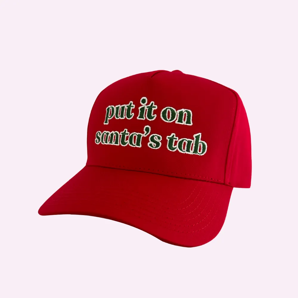 SANTA'S TAB ♡ embroidered trucker hat sold by BFFS & BABES
