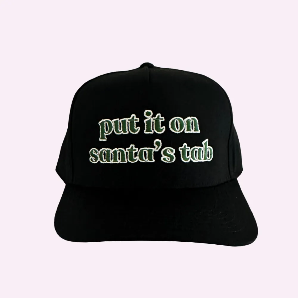 SANTA'S TAB ♡ embroidered trucker hat sold by BFFS & BABES product image thumbnail 2