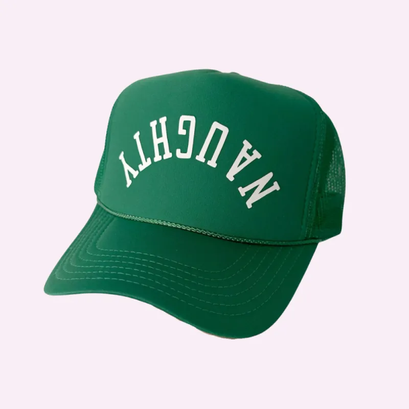 NAUGHTY ♡ printed trucker hat sold by BFFS & BABES