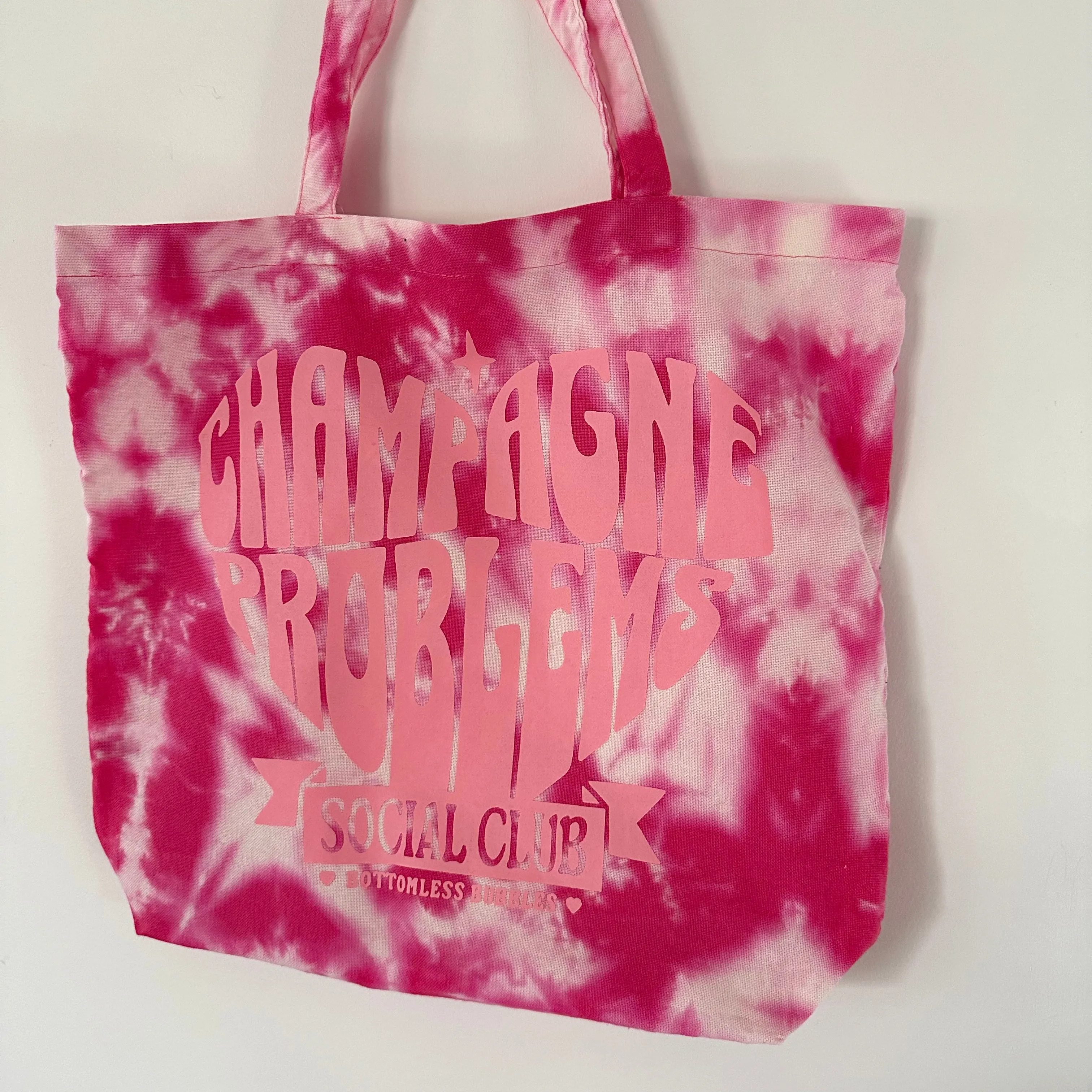 CHAMPAGNE PROBS ♡ lightweight tie-dye tote sold by BFFS & BABES product image thumbnail 2