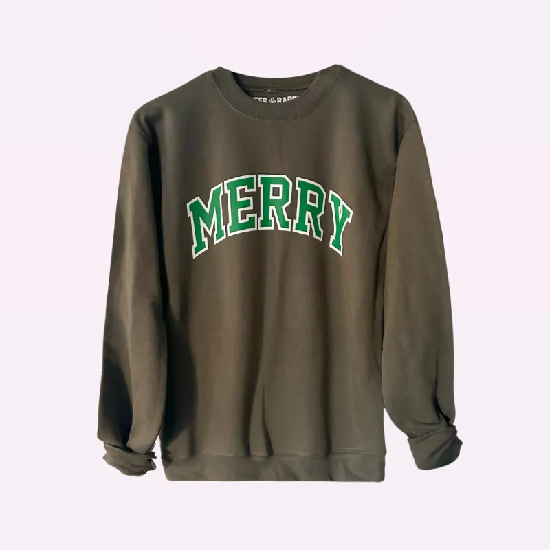 MERRY SWEATSHIRT ♡ adult sweatshirt with merry print sold by BFFS & BABES