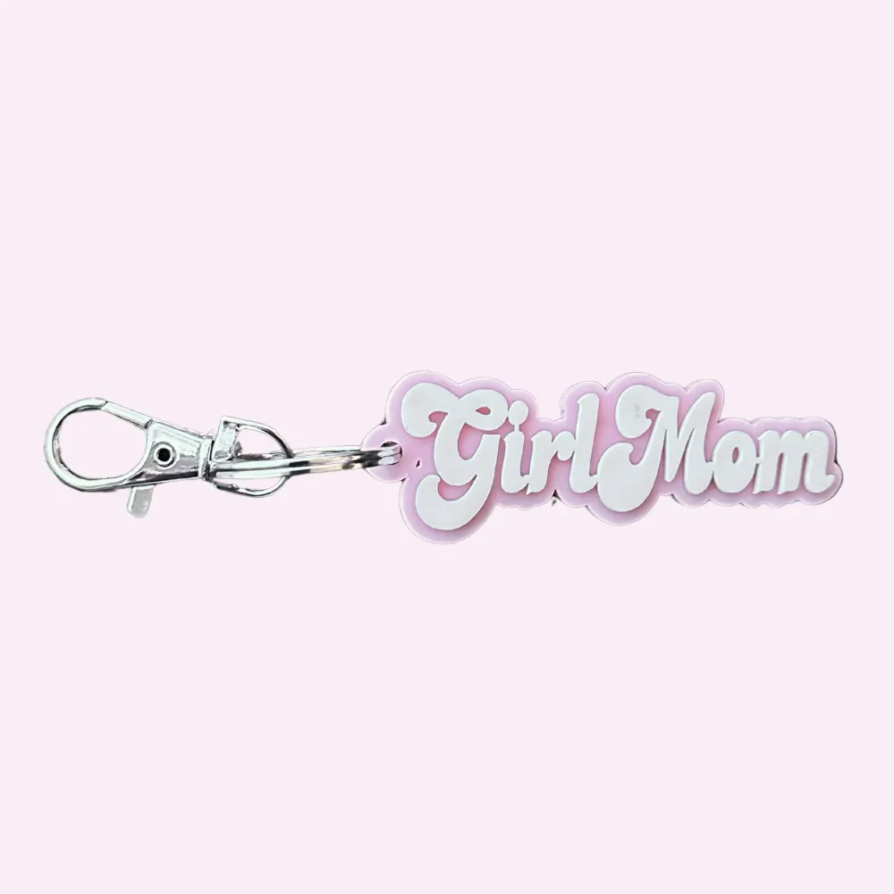GIRL MOM ♡ keychain sold by BFFS & BABES
