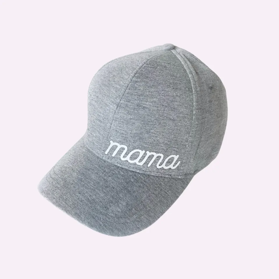 MAMA CAP ♡ gray printed mama cap sold by BFFS & BABES